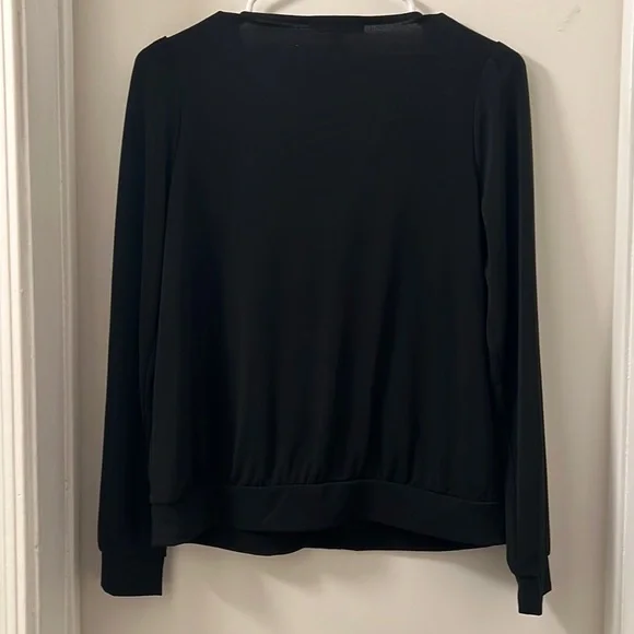 3/$15 Banana Republic - Cocoon Wrap Long Sleeve Blouse Women Small - Picture 4 of 13